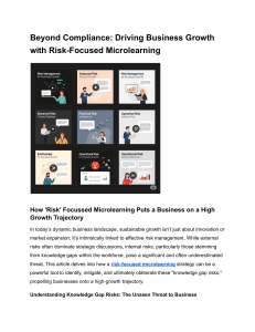 Risk-Focused Microlearning: Driving Business Growth