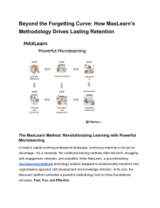 MaxLearn: Revolutionizing Learning with Microlearning