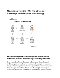 MaxLearn Microlearning: Maximize Training ROI