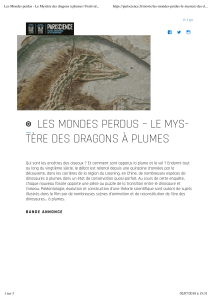 Les Mondes Perdus : Le Mystère des Dragons à Plumes - Pariscience