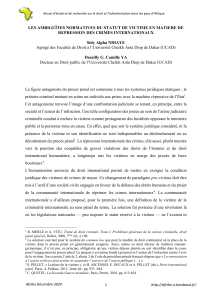 Statut de victime et crimes internationaux en Afrique