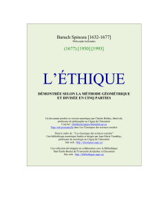 Spinoza : L'&Eacute;thique - Philosophie G&eacute;om&eacute;trique