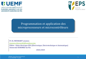Programmation Microprocesseurs & Microcontrôleurs - Cours EEA