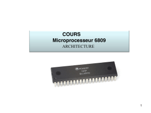 Microprocesseur 6809 : Architecture et Registres
