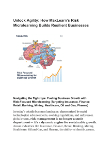 Risk Microlearning: MaxLearn for Business Agility & Growth