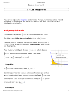 Intégrales Indéfinies : Cours Bac+1
