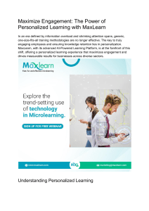 MaxLearn: Personalized Learning for Employee Engagement