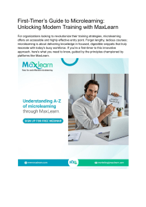 First-Timer’s Guide to Microlearning  Unlocking Modern Training with MaxLearn