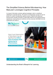 The Simplified Science Behind Microlearning  How MaxLearn Leverages Cognitive Principles