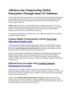 Alfentra.com Empowering Global Enterprises Through Smart IT Solutions