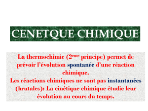 Cinétique Chimique: Vitesse de Réaction et Lois