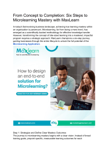 Microlearning Mastery with MaxLearn: 6 Steps to Success