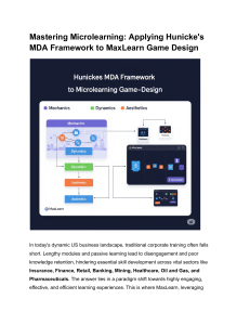 MaxLearn: MDA Framework for Microlearning Game Design