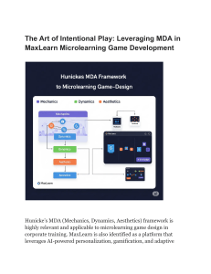 MDA Framework for Microlearning Game Design with MaxLearn
