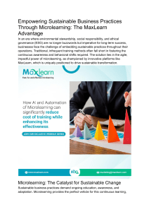 Microlearning for Sustainable Business: The MaxLearn Advantage