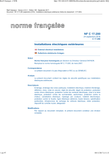 NF C 17-200 : Installations électriques extérieures - Norme