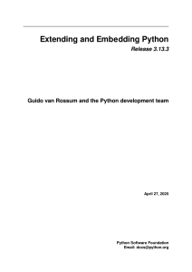 Extending and Embedding Python with C/C++