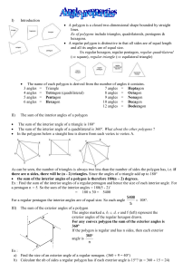 Polygon Properties: Interior & Exterior Angles