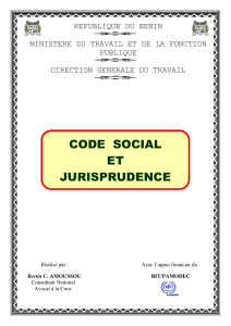 Code du Travail Bénin: Social et Jurisprudence