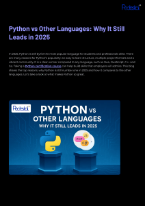 Python vs Other Languages: Why Python Still Leads in 2025