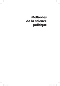 M&eacute;thodes de la science politique : De la question &agrave; l'analyse