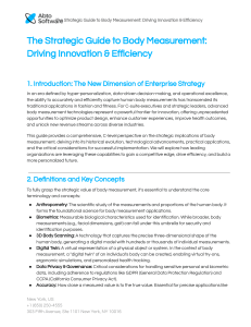Body Measurement: Strategic Guide for Innovation & Efficiency