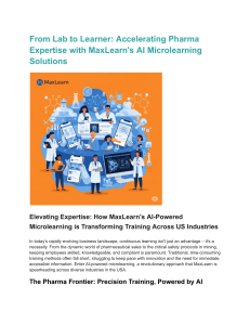 MaxLearn: AI Microlearning for Pharma & US Industries Training
