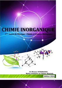 Chimie Inorganique : Cours Complet pour &Eacute;tudiants