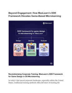 MaxLearn's DDE Framework: Game-Based Microlearning for Training
