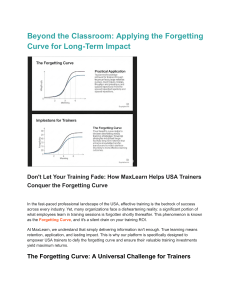 Conquer the Forgetting Curve: MaxLearn Training Solutions