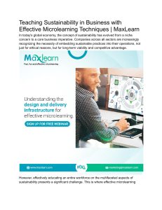Sustainability Training with Microlearning | MaxLearn