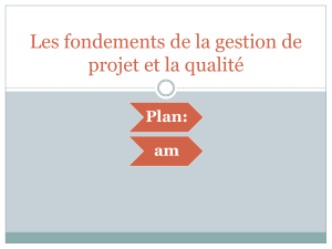 Gestion de projet et qualité : Fondements