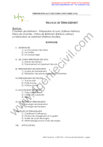 Terrassement : Cours de G&eacute;nie Civil CAPLP