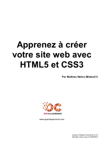 Créer un site web avec HTML5 et CSS3 - Cours pour débutants