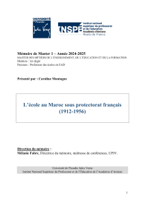Maroc : Protectorat fran&ccedil;ais & &Eacute;ducation (1912-1956)