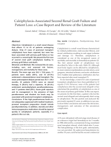Calciphylaxis & Renal Graft Failure: A Case Report