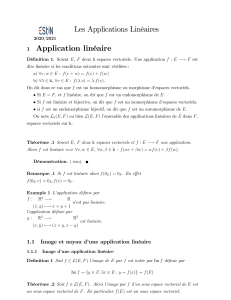 Applications Linéaires : Cours et Exercices