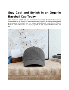 Organic Baseball Caps: Sustainable Style & Comfort | HD Sports