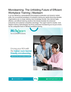 Microlearning: Efficient Workplace Training | Maxlearn