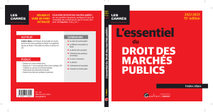 L'essentiel du droit des marchés publics (édition 20222023)