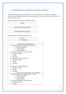 Dimensionnement hydraulique : Sp&eacute;cifications techniques EVC