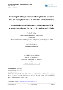 Perceptions RSE par les employés: Revue & Théorie