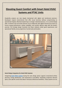 Elevating Guest Comfort with Smart Hotel HVAC Systems and PTAC Units