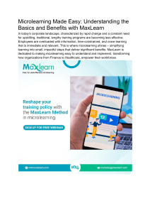 Microlearning Made Easy  Understanding the Basics and Benefits with MaxLearn