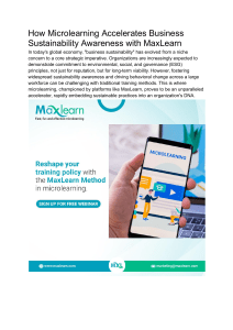 How Microlearning Accelerates Business Sustainability Awareness with MaxLearn