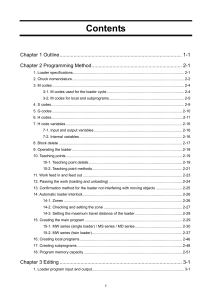 Loader Programming Manual: FANUC 31i-model A