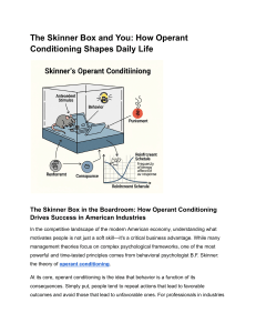 Operant Conditioning in Business: Shaping Success in US Industries