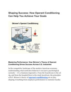 Shaping Success  How Operant Conditioning Can Help You Achieve Your Goals