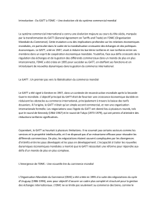 Du GATT à l'OMC : Évolution du système commercial mondial