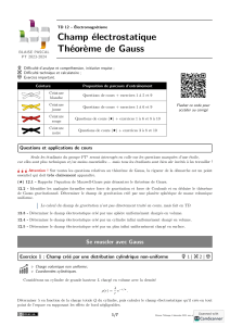 &Eacute;lectromagn&eacute;tisme: Exercices sur l'&eacute;lectrostatique et Gauss
